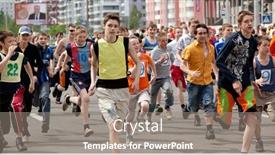  Presentation with runners - Amazing theme having vitebsk-belarus-may-15-start backdrop and a gray colored foreground