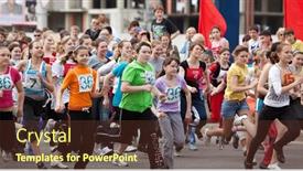  Presentation with runners - Slides having vitebsk-belarus-may-15-start background and a tawny brown colored foreground