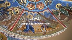  Presentation with miracle - Beautiful presentation theme featuring vitezda- miracle of jesus healing backdrop and a violet colored foreground