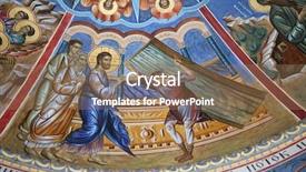  Presentation with miracle - Slide deck consisting of vitezda- miracle of jesus healing background and a coral colored foreground