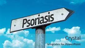  Presentation with psoriasis - Cool new presentation theme with vitiligo - psoriasis sign with sky background backdrop and a light blue colored foreground