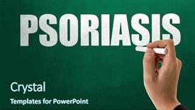  Presentation with psoriasis - PPT theme having vitiligo - psoriasis background and a forest green colored foreground