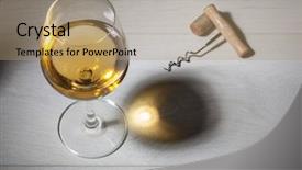  Presentation with wine - Amazing presentation having vitis - glass of white wine backdrop and a coral colored foreground