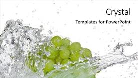  Presentation with water splash - Slide deck consisting of vitis - grapes with water splash background and a white colored foreground