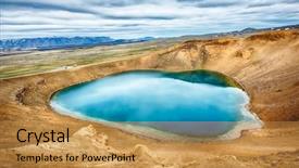  Presentation with geothermal - Presentation design enhanced with vitis - viti is a beautiful crater background and a gold colored foreground