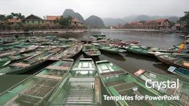  Presentation with vietnam - Slides with vitnam - tam coc ninh binh vietnam background and a gray colored foreground