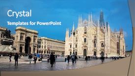  Presentation with gallery - Amazing PPT layouts having vittorio emanuele ii gallery backdrop and a teal colored foreground