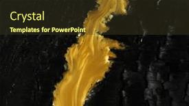  Presentation with abstract gold black - Presentation design consisting of vivid-contrast-of-black background and a tawny brown colored foreground