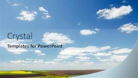  Presentation with agrarian - Slides featuring vivid-green-grass background and a light blue colored foreground