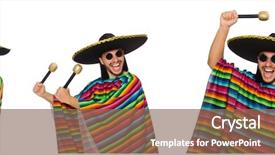  Presentation with leonardo vitruvian man - Cool new slide set with ns - handsome man in vivid poncho backdrop and a coral colored foreground