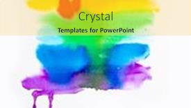 Presentation with watercolor design - Amazing PPT layouts having vivid-rainbow-watercolor-painting-artistic backdrop and a yellow colored foreground