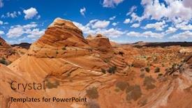  Presentation with wilderness - Presentation theme consisting of vivid-sandstone-formation-in-coyote background and a red colored foreground