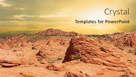  Presentation with wilderness - Slides consisting of vivid-sandstone-formation-in-coyote background and a blonde colored foreground