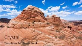  Presentation with wilderness - Presentation featuring vivid-sandstone-formation-in-coyote background and a coral colored foreground