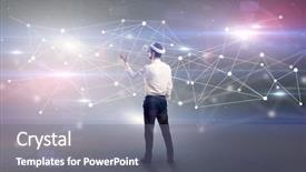  Presentation with glasses - Presentation theme featuring vj glasses and checking life background and a gray colored foreground