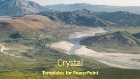  Presentation with albania - Slide deck consisting of vjosa river aerial view of the valley from the ruins of byllis albania background and a tawny brown colored foreground