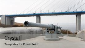  Presentation with task - Colorful presentation theme enhanced with vladivostok fortress and cable-stay backdrop and a light gray colored foreground