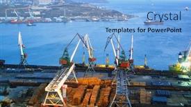  Presentation with pacific - Slide set with natural organic coconut water in cracked coconut on wooden table background and a coral colored foreground