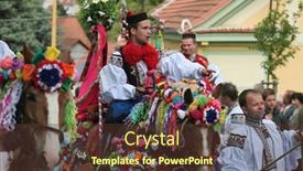  Presentation with folklore - Presentation featuring vlcnov-czech-republic-may-26 background and a  colored foreground