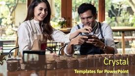  Presentation with social media camera - PPT layouts featuring vlog-of-young-adult-asian background and a tawny brown colored foreground