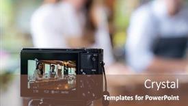  Presentation with social media camera - Colorful theme enhanced with vlog-of-young-adult-asian backdrop and a violet colored foreground