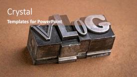  Presentation with fonts - PPT layouts featuring vlog-word-abstract-in-gritty background and a coral colored foreground