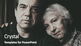  Presentation with indian woman bridal face - Theme having vlue gray - elderly woman and her adult background and a dark gray colored foreground