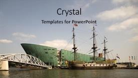  Presentation with tall - Beautiful presentation theme featuring voc - dutch tall ship 3 backdrop and a light gray colored foreground