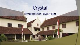  Presentation with fort - Presentation theme enhanced with voc - fort rotterdam background and a sky blue colored foreground