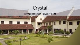  Presentation with puerto rico spanish fort - Cool new slides with voc - fort rotterdam backdrop and a light gray colored foreground