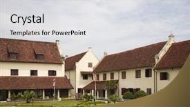  Presentation with fort - Amazing theme having voc - fort rotterdam backdrop and a light gray colored foreground