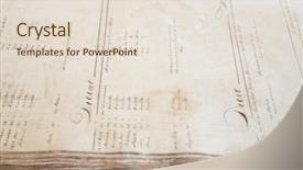  Presentation with financial report - Presentation having voc - old financial report background and a lemonade colored foreground