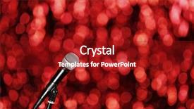  Presentation with microphone - Theme enhanced with vocal cords - microphone on bright red background background and a crimson colored foreground