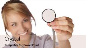  Presentation with nurse student - Amazing PPT theme having vocation education career - student nurse with focus backdrop and a  colored foreground