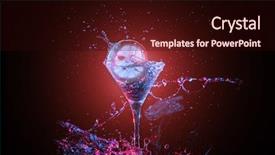  Presentation with cocktail party - Cool new theme with vodka - bright cocktail with lemon backdrop and a wine colored foreground