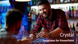  Presentation with vodka - Amazing PPT theme having vodka - cheering up backdrop and a tawny brown colored foreground