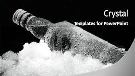  Presentation with bottle - Beautiful presentation theme featuring vodka - close up view backdrop and a black colored foreground