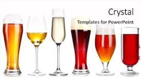  Presentation with vodka - Cool new slide set with vodka - different drinks isolated on white backdrop and a cream colored foreground