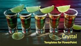  Presentation with salt - Colorful slide deck enhanced with vodka - gold tequila shots with lime backdrop and a tawny brown colored foreground
