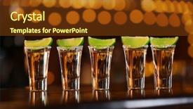  Presentation with tequila - Cool new PPT layouts with vodka - shot glasses with tequila backdrop and a tawny brown colored foreground
