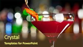  Presentation with cranberry juice - Presentation design consisting of vodka cointreau lime juice background and a tawny brown colored foreground