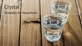  Presentation with vodka - Theme consisting of vodka in shot glass transparent background and a soft green colored foreground