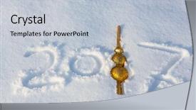  Presentation with new years - Presentation design enhanced with voeux - new years date 2017 written background and a lemonade colored foreground