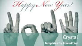  Presentation with happy new year 2022 - Slide deck enhanced with voeux - sentence happy new year background and a seafoam green colored foreground