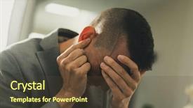  Presentation with voice - PPT theme consisting of voice - closeup of a suffering caucasian background and a tawny brown colored foreground