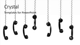  Presentation with old fashioned black and white - Audience pleasing theme consisting of voice communications - multi old-fashioned telephones isolated backdrop and a white colored foreground