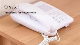  Presentation with telephone - Theme consisting of voice computer - telephone close up background and a  colored foreground