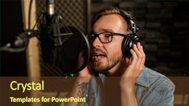  Presentation with voice - PPT layouts with voice concept - male singer background and a tawny brown colored foreground