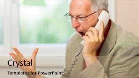  Presentation with angry animals - Colorful presentation theme enhanced with voice customer - angry businessman shouting backdrop and a coral colored foreground