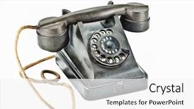  Presentation with black - Amazing slide deck having voice customer - old black phone on white backdrop and a white colored foreground
